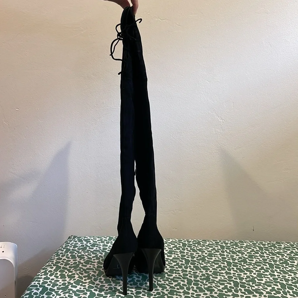Sam Edelman Black Vesey Over the Knee Suede Boots